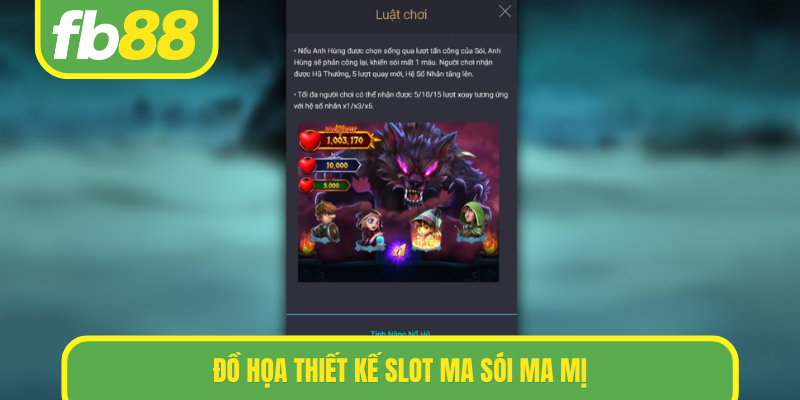 Đồ họa thiết kế slot Ma Sói ma mị